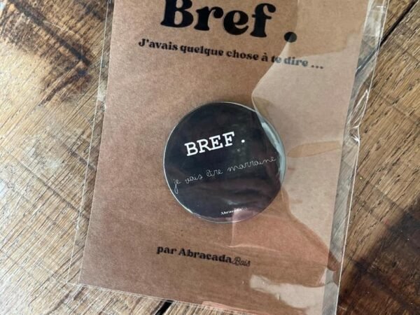 Badge d’annonce « Bref… je vais être marraine »