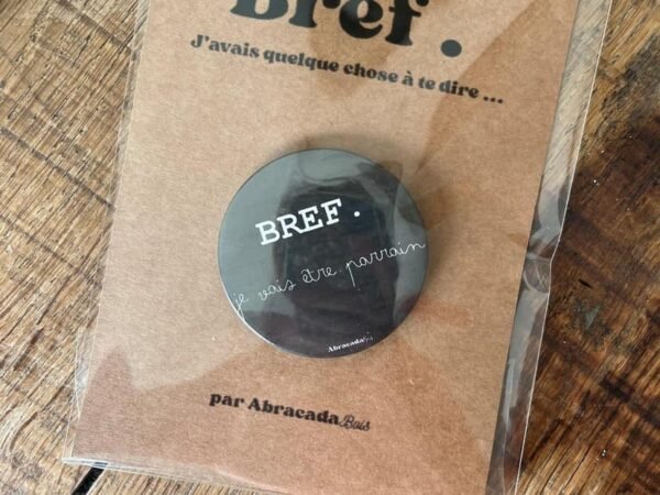 Badge d’annonce « Bref… je vais être parrain »