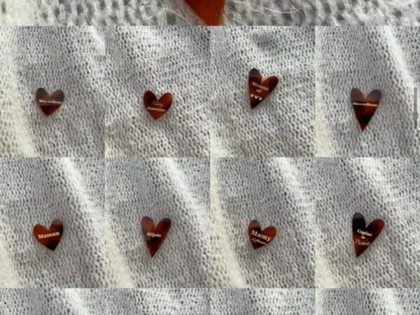 Pin’s cœur à message — léopard