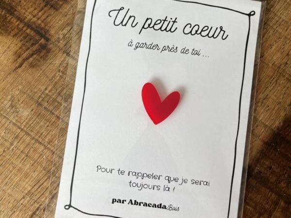 Pin’s cœur et son message