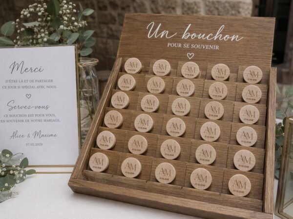 Bouchon de bouteille personnalisé gravé