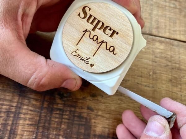 Mètre ruban personnalisé « Super Papa »