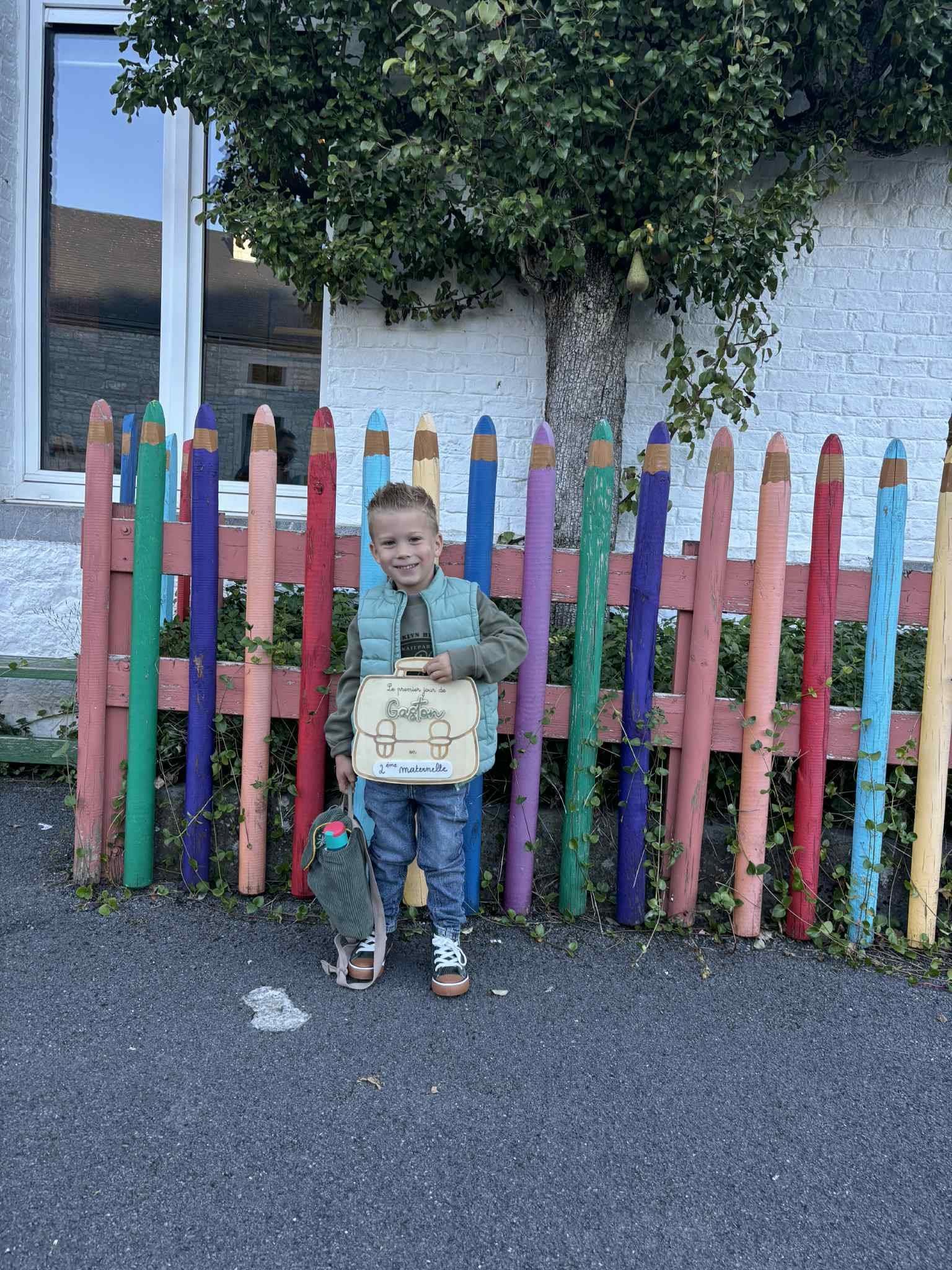 Panneau de rentrée — modèle cartable