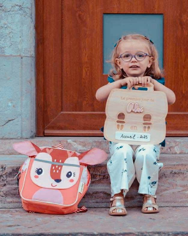 Panneau de rentrée — modèle cartable
