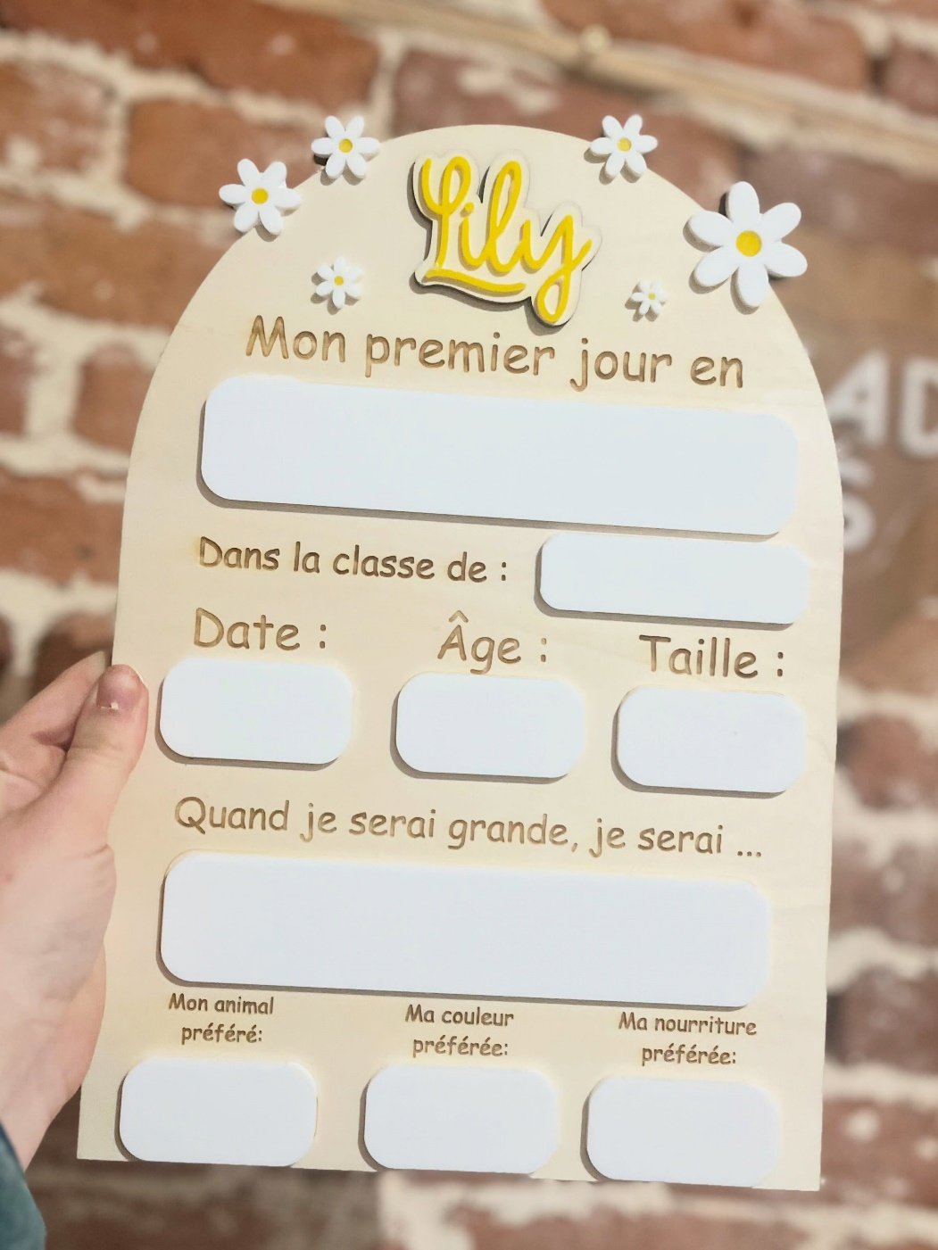 Panneau de rentrée — arche fleurie