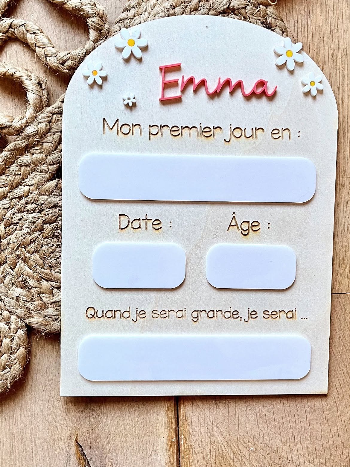 Panneau de rentrée — arche fleurie