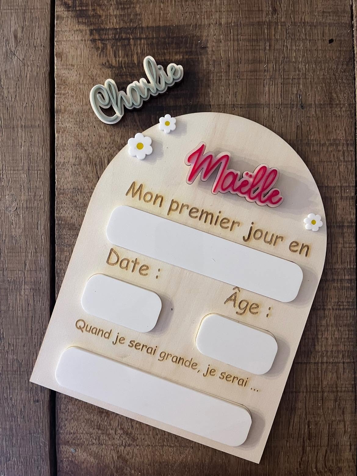 Panneau de rentrée — arche fleurie