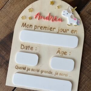 Panneau de rentrée — arche licorne