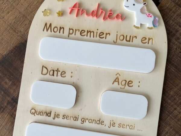 Panneau de rentrée — arche licorne