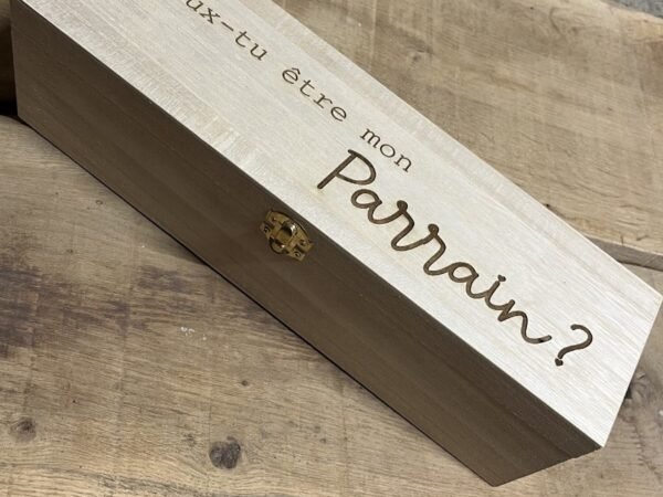 Boîte personnalisée « Veux-tu être mon Parrain ? »